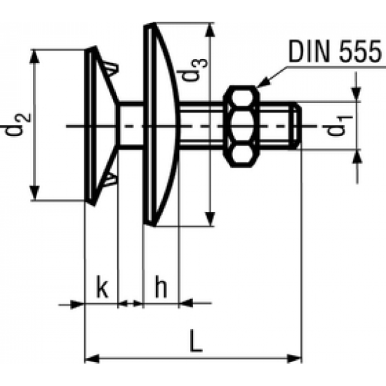 Viti per Cinghie con Dado Esagonale e Rosetta Tipo 20